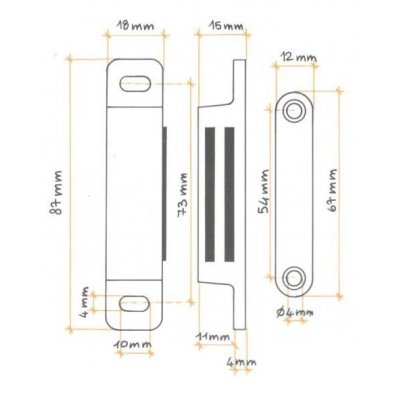 Cricchetto magnetico da applicare forza Kg 12