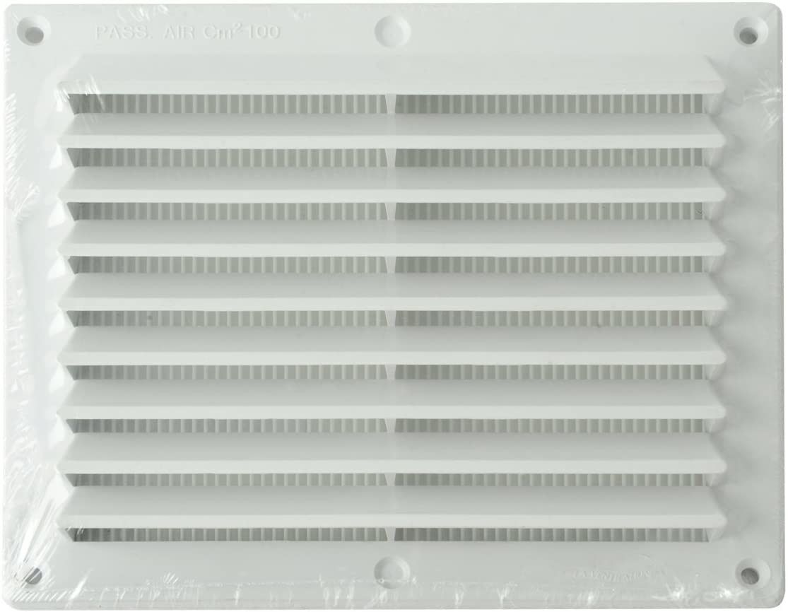 Griglia aerazione rettangolare cm 17 x 15 in plastica bianca