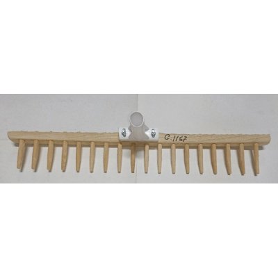 Rastrello legno per fieno con portamanico ORIENTABILE 18 denti