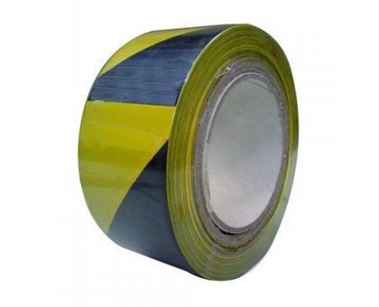 Nastro segnaletico adesivo Giallo/Nero 132 Mt H.Mm. 75