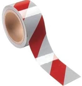 Nastro retroriflettente adesivo bianco/rosso mm 50 x mt 10 DM 7209