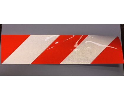 Nastro retroriflettente adesivo bianco/rosso cm 40 x 10 DM 7209