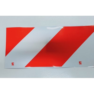 Nastro retroriflettente adesivo bianco/rosso cm 150 x 20 DM 7209