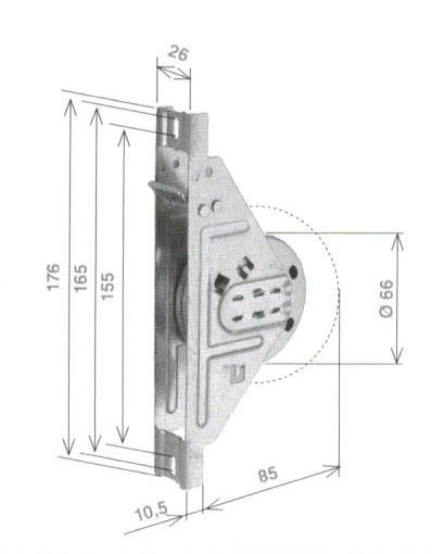 Avvolgitore per tapparelle serie SIGMA 5 a semincasso interasse fori mm 155-165