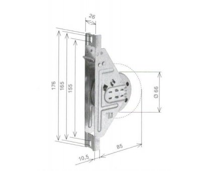 Avvolgitore per tapparelle serie SIGMA 5 a semincasso interasse fori mm 155-165