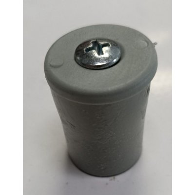 Tappo conico basso con rondella in PVC colore grigio altezza mm 30