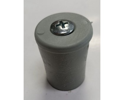 Tappo conico basso con rondella in PVC colore grigio altezza mm 30