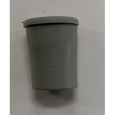 Tappo conico basso con rondella in PVC colore grigio altezza mm 30