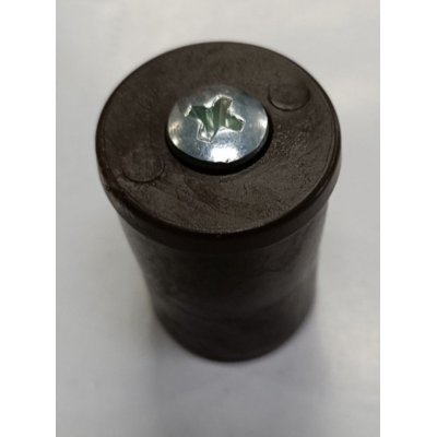 Tappo conico basso con rondella in PVC colore marrone altezza mm 30