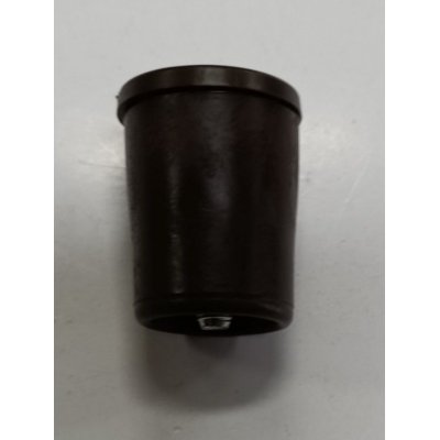 Tappo conico basso con rondella in PVC colore marrone altezza mm 30