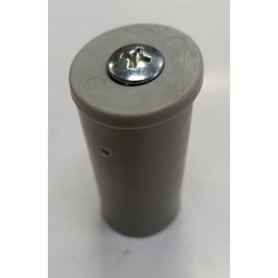 Tappo conico alto con rondella in PVC colore grigio altezza mm 30