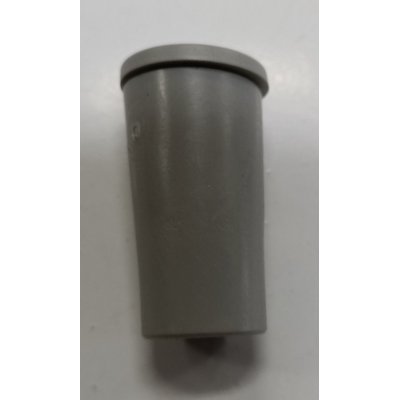 Tappo conico alto con rondella in PVC colore grigio altezza mm 30
