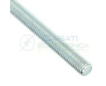 Barra filettata WHITWORTH 1/4' pollice lunghezza mm 1000 in ferro zincato o grezzo