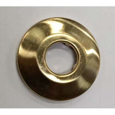 Rosetta in ottone lucido foro 1/2' per rubinetti