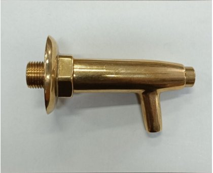 Rubinetto a pulsante per fontane in ottone lucido filetto 1/2' modello pesante