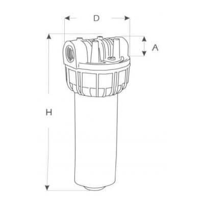 Contenitore portafiltro BIG 10' ( cm 25 ) a cartuccia filetto FF 1'