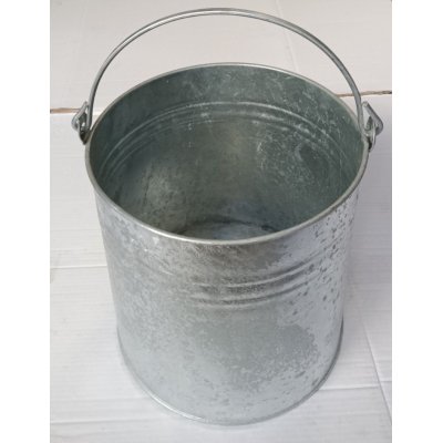 Paiolo in lamiera zincata diametro cm 30 altezza cm 32