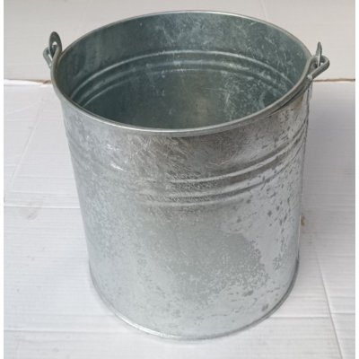 Paiolo in lamiera zincata diametro cm 30 altezza cm 32