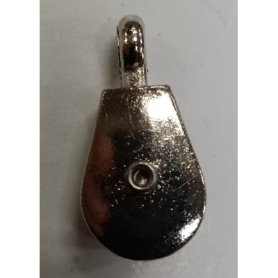 Carrucola ottone d. 20 mm con supporto ad occhiello