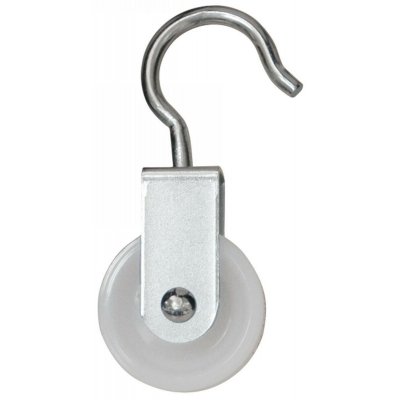 Carrucola nylon mm 40 supporto girevole con gancio aperto in acciaio zincato