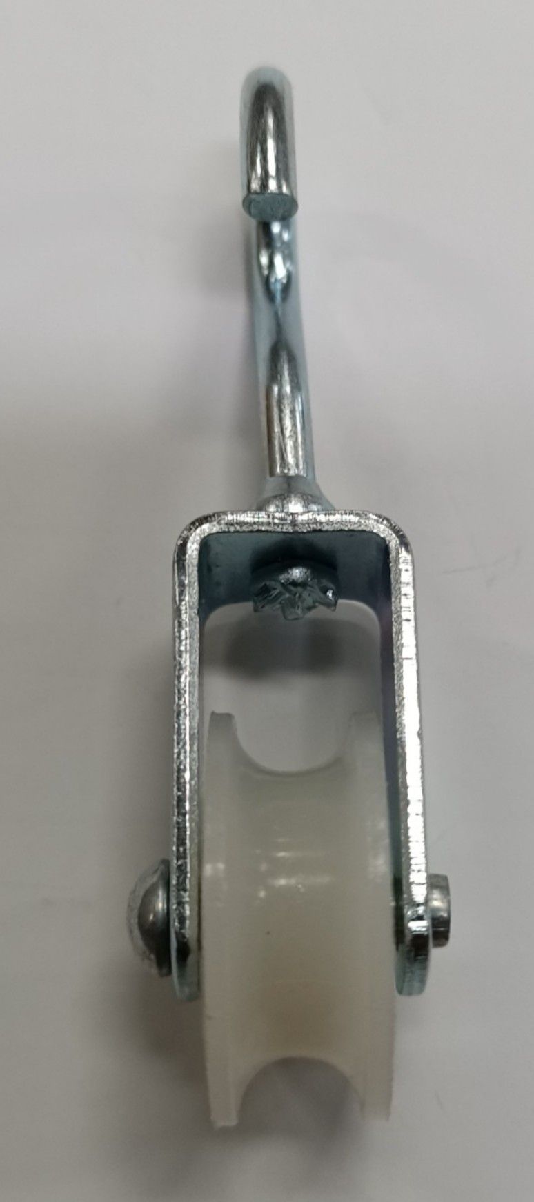 Carrucola nylon mm 40 supporto girevole con gancio aperto in acciaio zincato