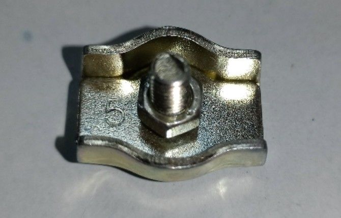 Morsetto "SIMPLEX" per fune mm 5 in acciaio zincato