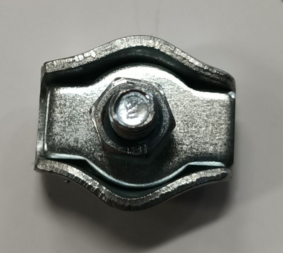 Morsetto "SIMPLEX" per fune mm 5 in acciaio zincato