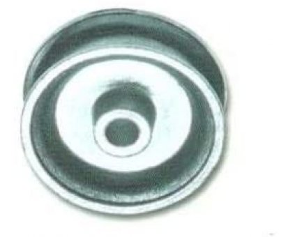 Carrucola in lega leggera d. mm 25 con gola tonda
