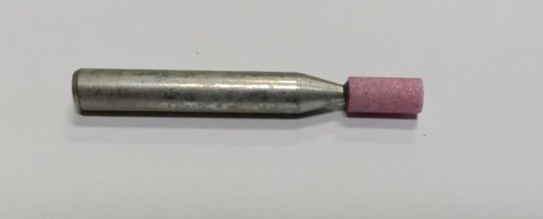 Mola abrasiva CILINDRICA mm  5 x 10 gambo mm 6 al corindone rosa