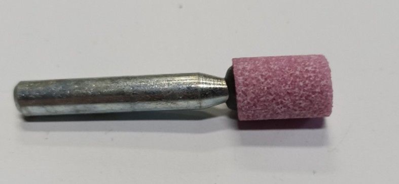 Mola abrasiva CILINDRICA mm 10 x 15 gambo mm 6 al corindone rosa