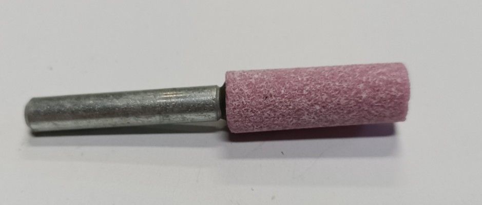 Mola abrasiva CILINDRICA mm 10 x 25 gambo mm 6 al corindone rosa