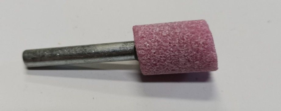 Mola abrasiva CILINDRICA mm 15 x 20 gambo mm 6 al corindone rosa