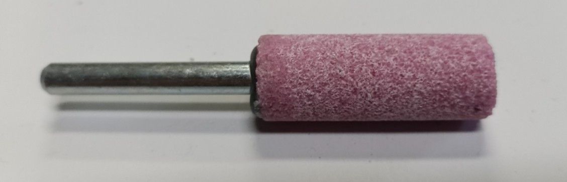Mola abrasiva CILINDRICA mm 15 x 40 gambo mm 6 al corindone rosa