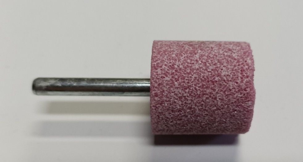 Mola abrasiva CILINDRICA mm 30 x 30 gambo mm 6 al corindone rosa