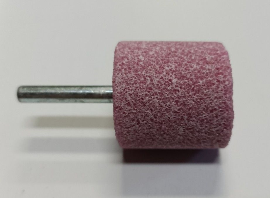 Mola abrasiva CILINDRICA mm 35 x 35 gambo mm 6 al corindone rosa