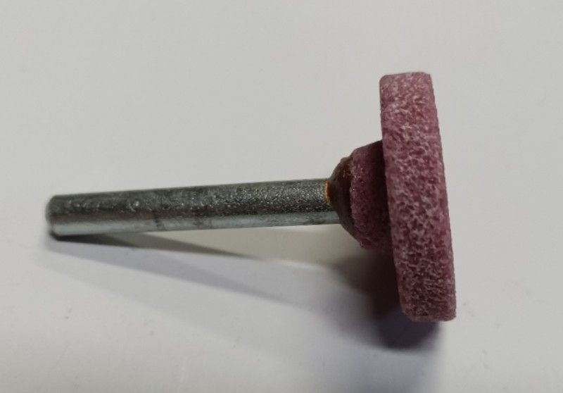 Mola abrasiva CILINDRICA mm 30 x  6 gambo mm 6 al corindone rosa