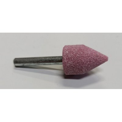 Mola abrasiva CILINDRICA+PUNTA mm 20 x 25 gambo mm 6 al corindone rosa