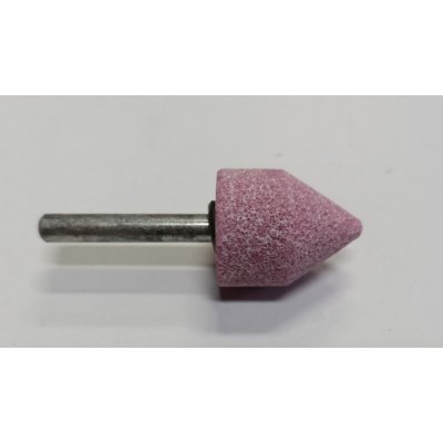 Mola abrasiva CILINDRICA+PUNTA mm 25 x 25 gambo mm 6 al corindone rosa