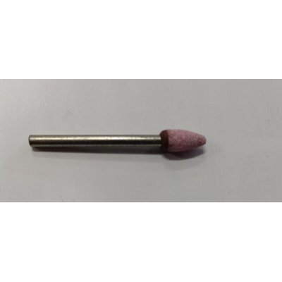 Mola abrasiva A PERA mm 5 x 10 gambo mm 3 al corindone rosa