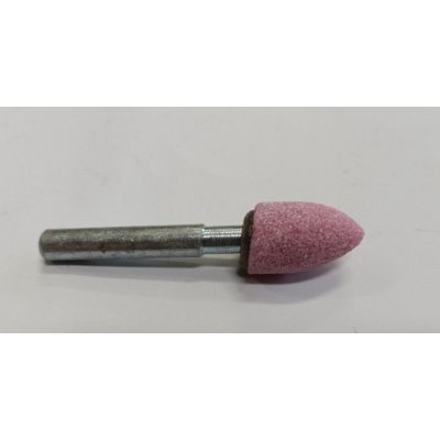 Mola abrasiva A PERA mm 12 x 20 gambo mm 6 al corindone rosa