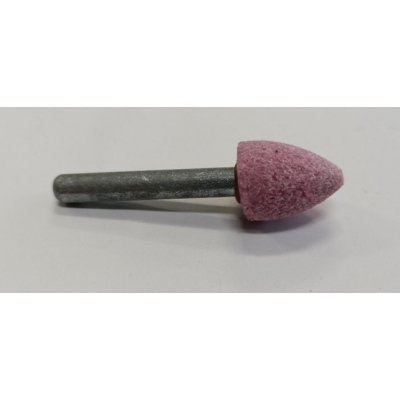 Mola abrasiva A PERA mm 15 x 20 gambo mm 6 al corindone rosa