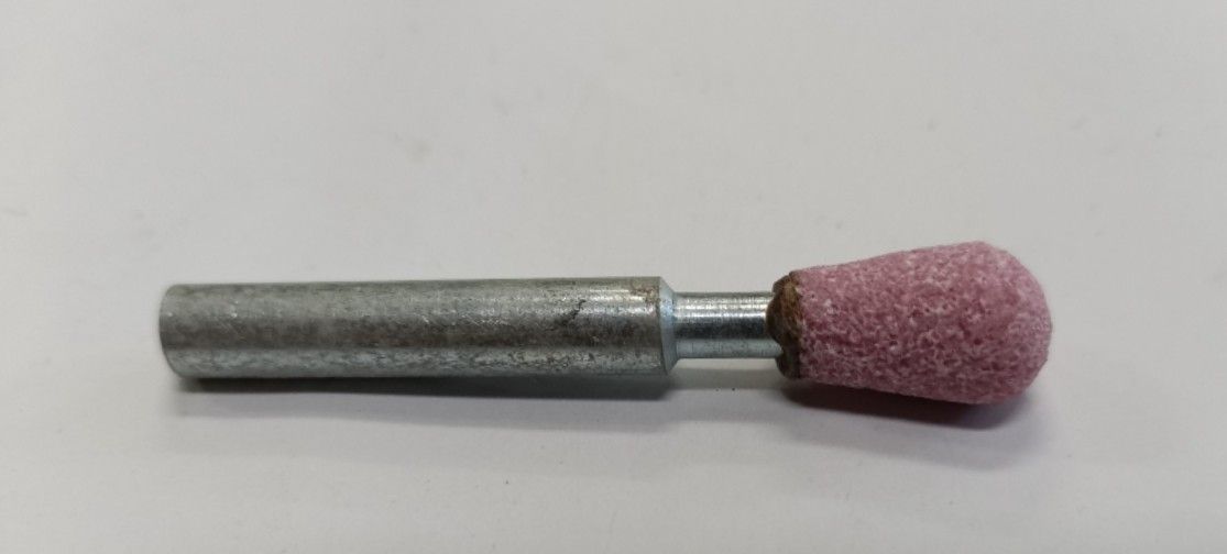 Mola abrasiva SAGOMATA mm 10 x 15 gambo mm 6 al corindone rosa