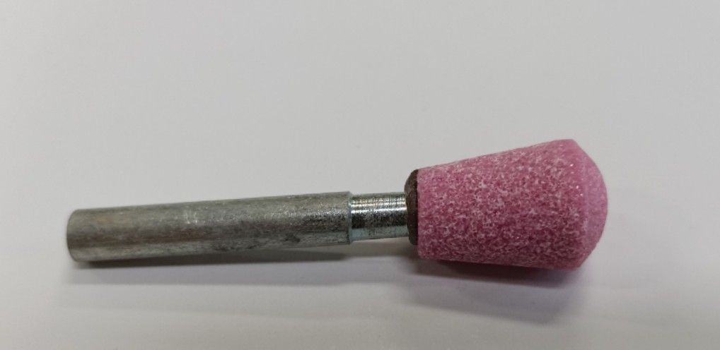 Mola abrasiva SAGOMATA mm 15 x 20 gambo mm 6 al corindone rosa