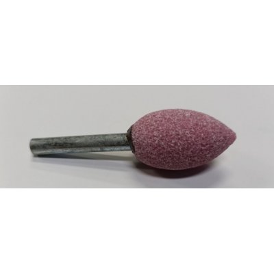 Mola abrasiva ad OLIVA mm 20 x 30 gambo mm 6 al corindone rosa