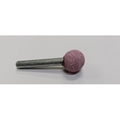 Mola abrasiva a SFERA diametro mm 15 gambo mm 6 al corindone rosa