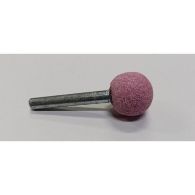 Mola abrasiva a SFERA diametro mm 20 gambo mm 6 al corindone rosa