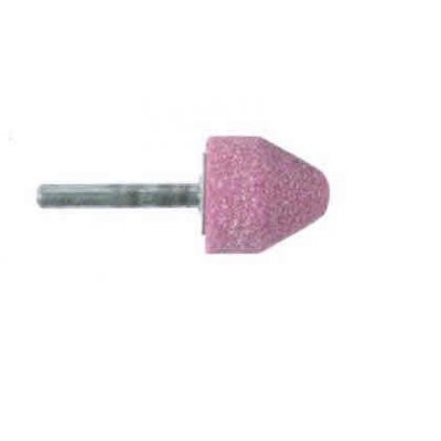Mola abrasiva CILINDRICA+CONO mm 20 x 30 gambo mm 6 al corindone rosa