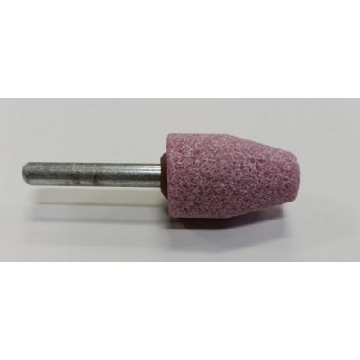 Mola abrasiva CILINDRICA+CONO mm 20 x 30 gambo mm 6 al corindone rosa