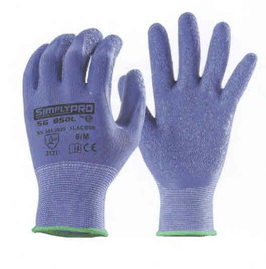 Guanto SIMPLY PRO SG850L in tessuto a maglia a base di poliestere blu