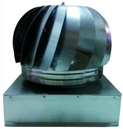 Aspiratore eolico base quadrata 37 x 37 cm in acciaio inox